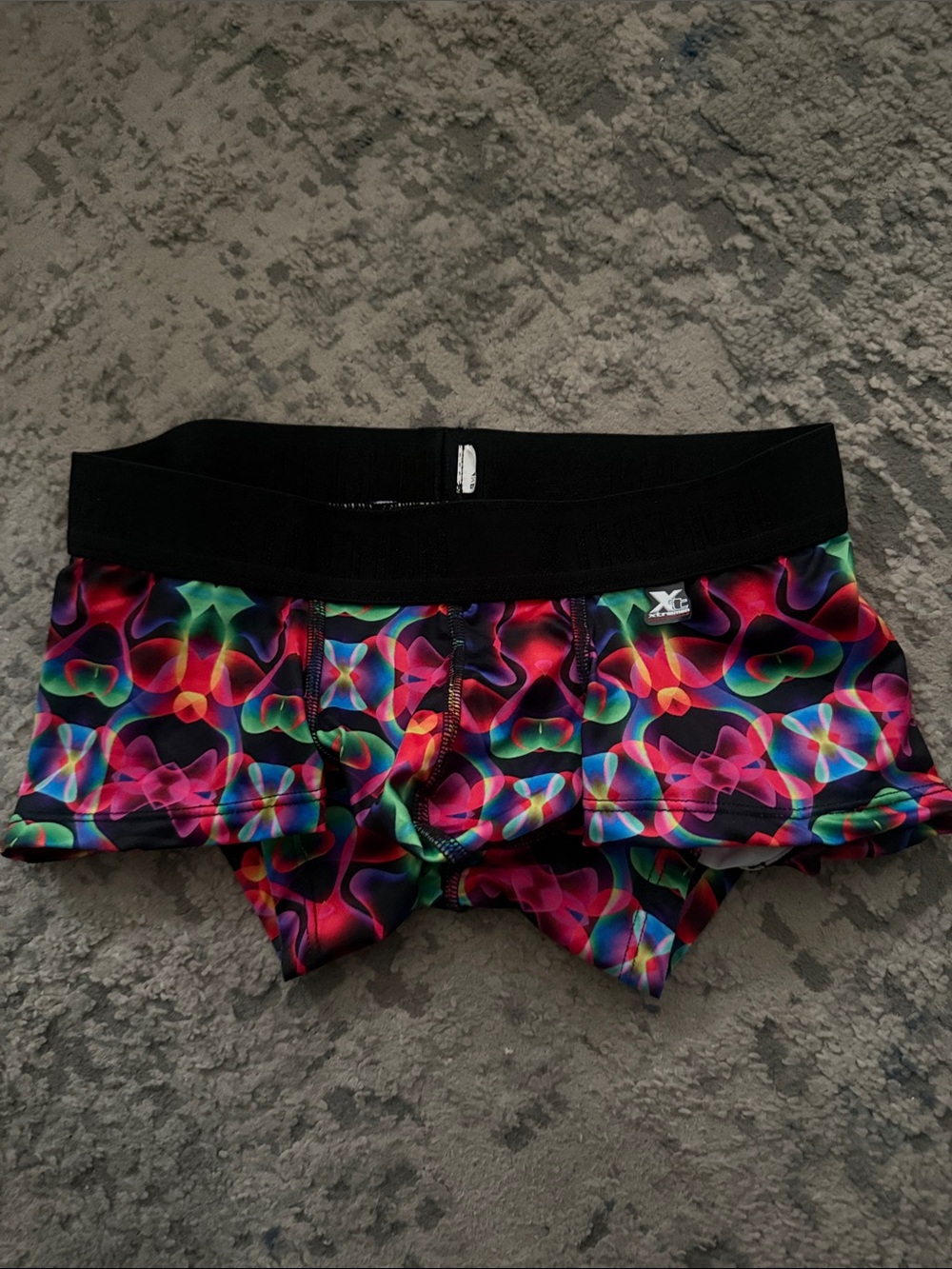 Men's Multicolor Patterned Boxer Briefs - Vibrant Neon Print